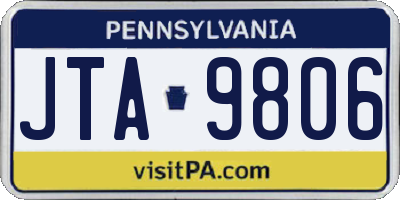 PA license plate JTA9806