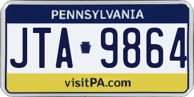 PA license plate JTA9864