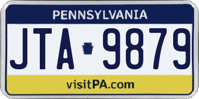 PA license plate JTA9879