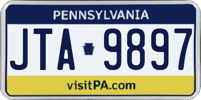 PA license plate JTA9897
