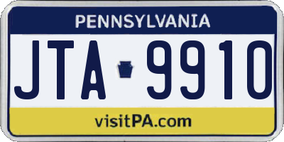 PA license plate JTA9910