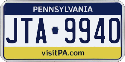PA license plate JTA9940