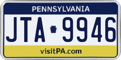 PA license plate JTA9946