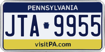 PA license plate JTA9955