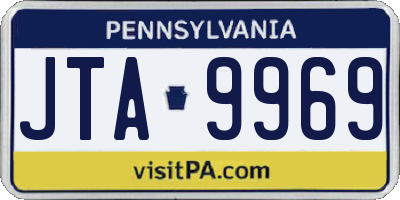 PA license plate JTA9969