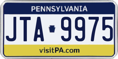 PA license plate JTA9975