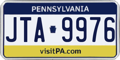 PA license plate JTA9976