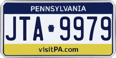 PA license plate JTA9979