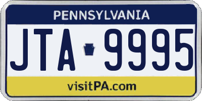 PA license plate JTA9995