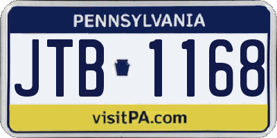 PA license plate JTB1168