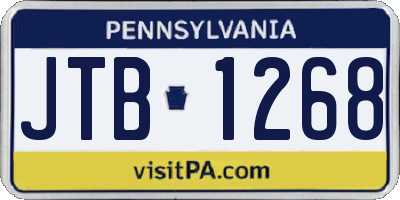 PA license plate JTB1268