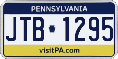 PA license plate JTB1295