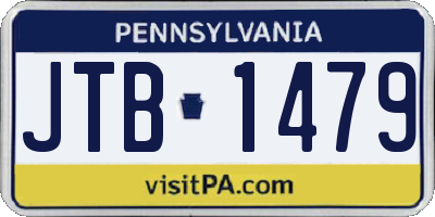 PA license plate JTB1479