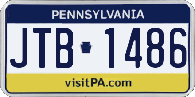 PA license plate JTB1486