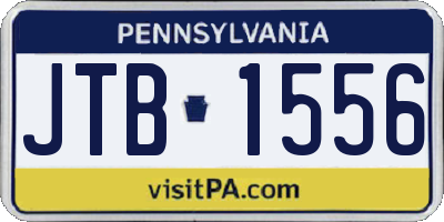 PA license plate JTB1556