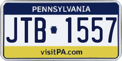 PA license plate JTB1557