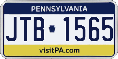 PA license plate JTB1565