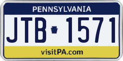 PA license plate JTB1571
