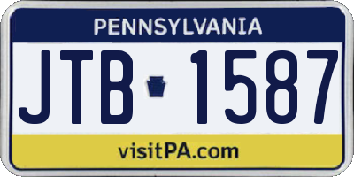 PA license plate JTB1587