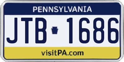 PA license plate JTB1686