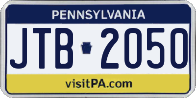 PA license plate JTB2050