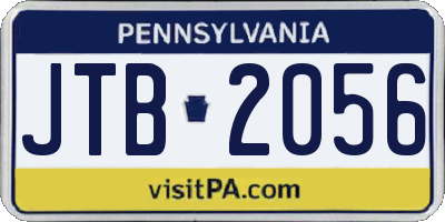 PA license plate JTB2056