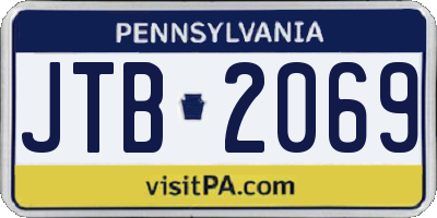 PA license plate JTB2069