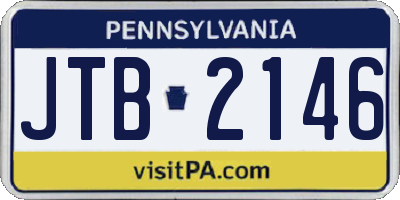 PA license plate JTB2146