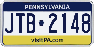 PA license plate JTB2148