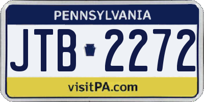 PA license plate JTB2272