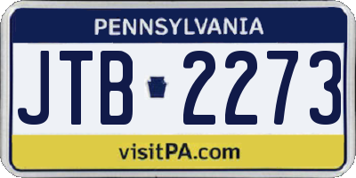 PA license plate JTB2273