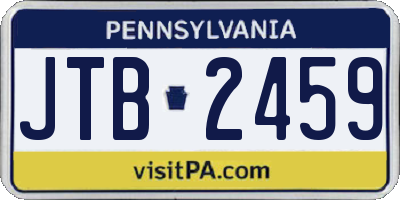 PA license plate JTB2459