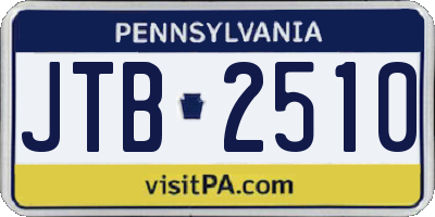 PA license plate JTB2510