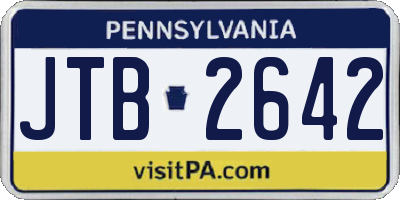 PA license plate JTB2642