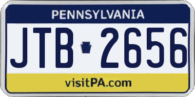 PA license plate JTB2656