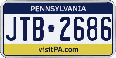 PA license plate JTB2686