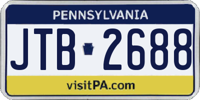 PA license plate JTB2688
