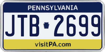 PA license plate JTB2699