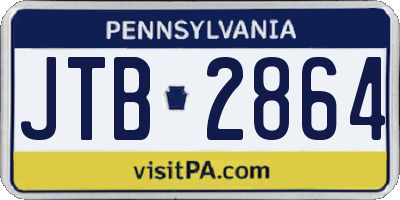 PA license plate JTB2864