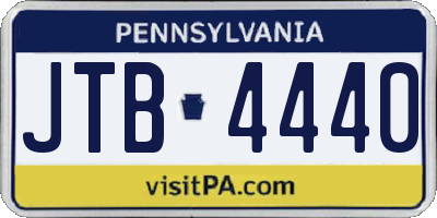 PA license plate JTB4440