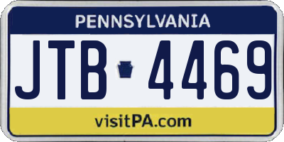 PA license plate JTB4469