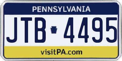PA license plate JTB4495