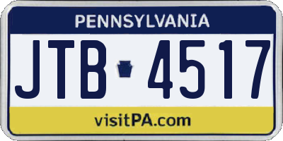 PA license plate JTB4517