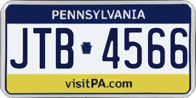 PA license plate JTB4566