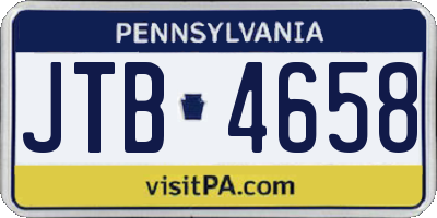 PA license plate JTB4658