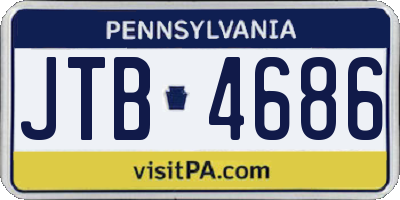 PA license plate JTB4686