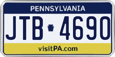 PA license plate JTB4690