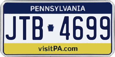 PA license plate JTB4699