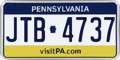 PA license plate JTB4737