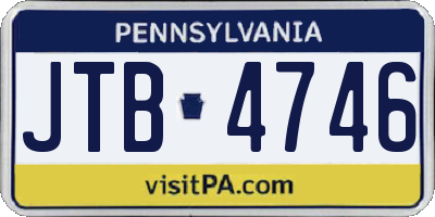 PA license plate JTB4746